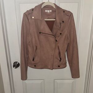Chic Rose Faux Suede Jacket